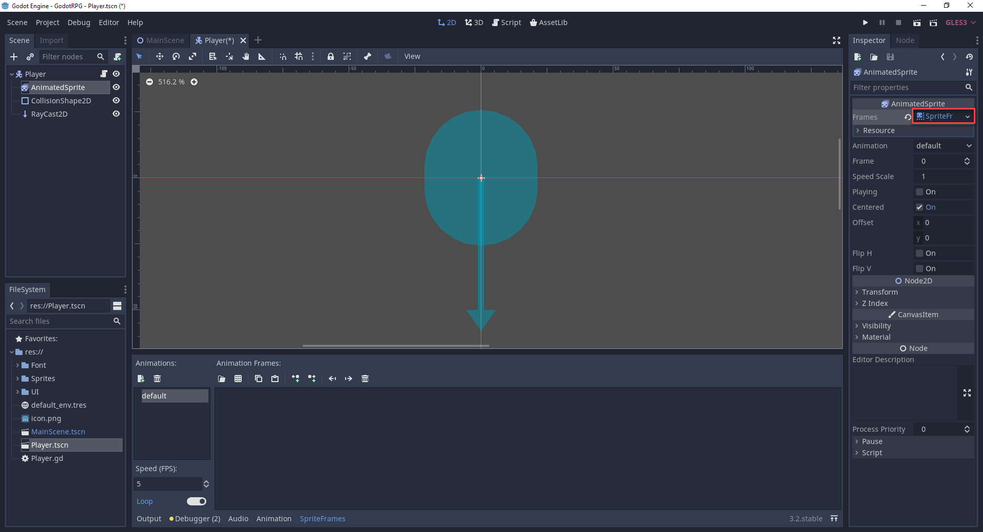 Godot with Frames resources